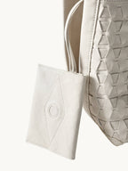 An elegant bucket bag made from lattice
