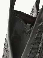 An elegant bucket bag made from lattice