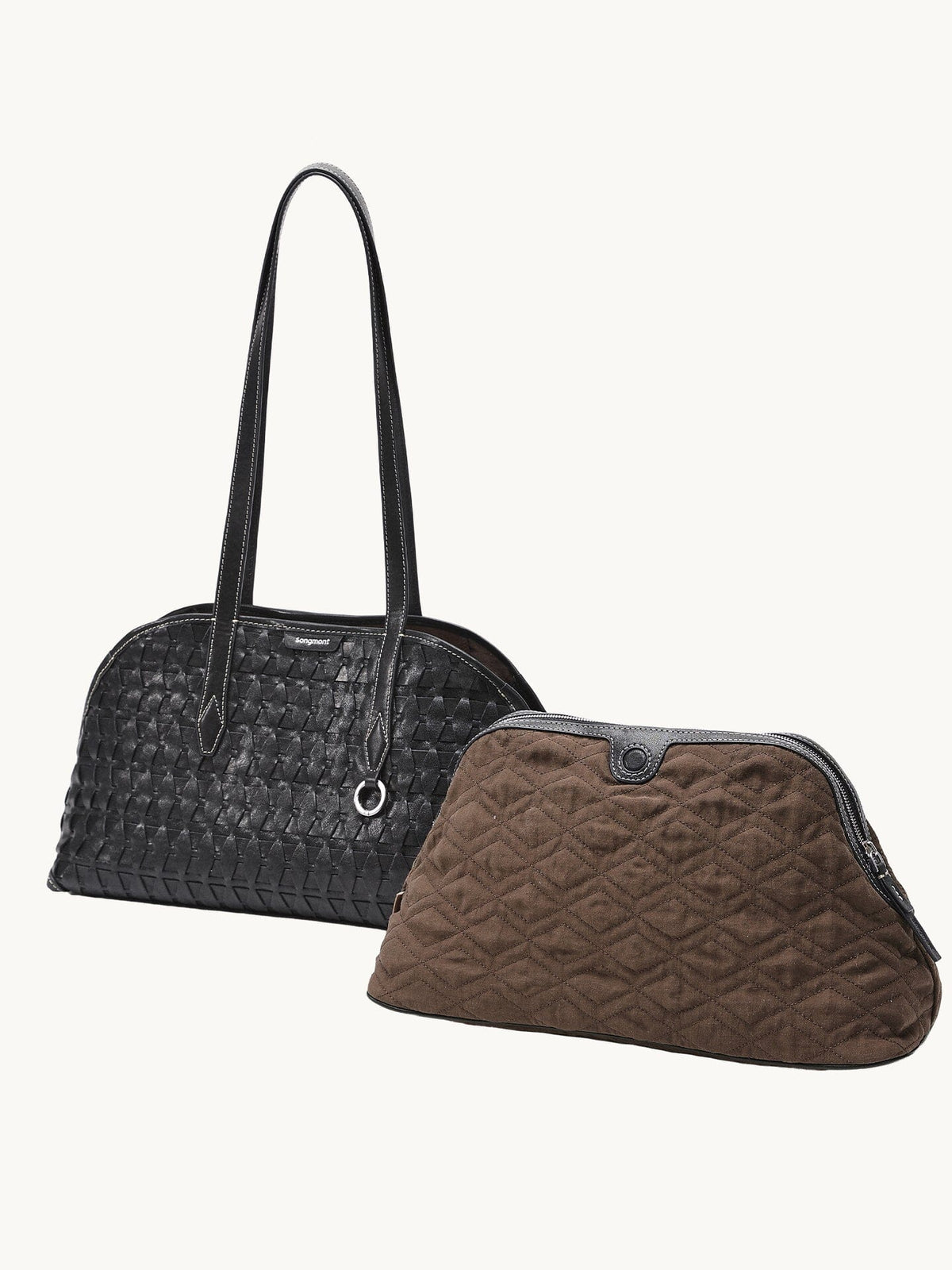 Handbag with lattice shellseeker pattern