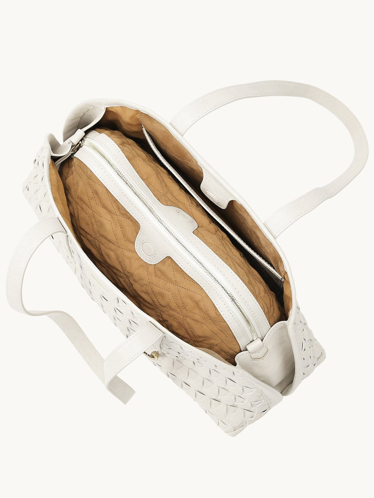 Handbag with lattice shellseeker pattern