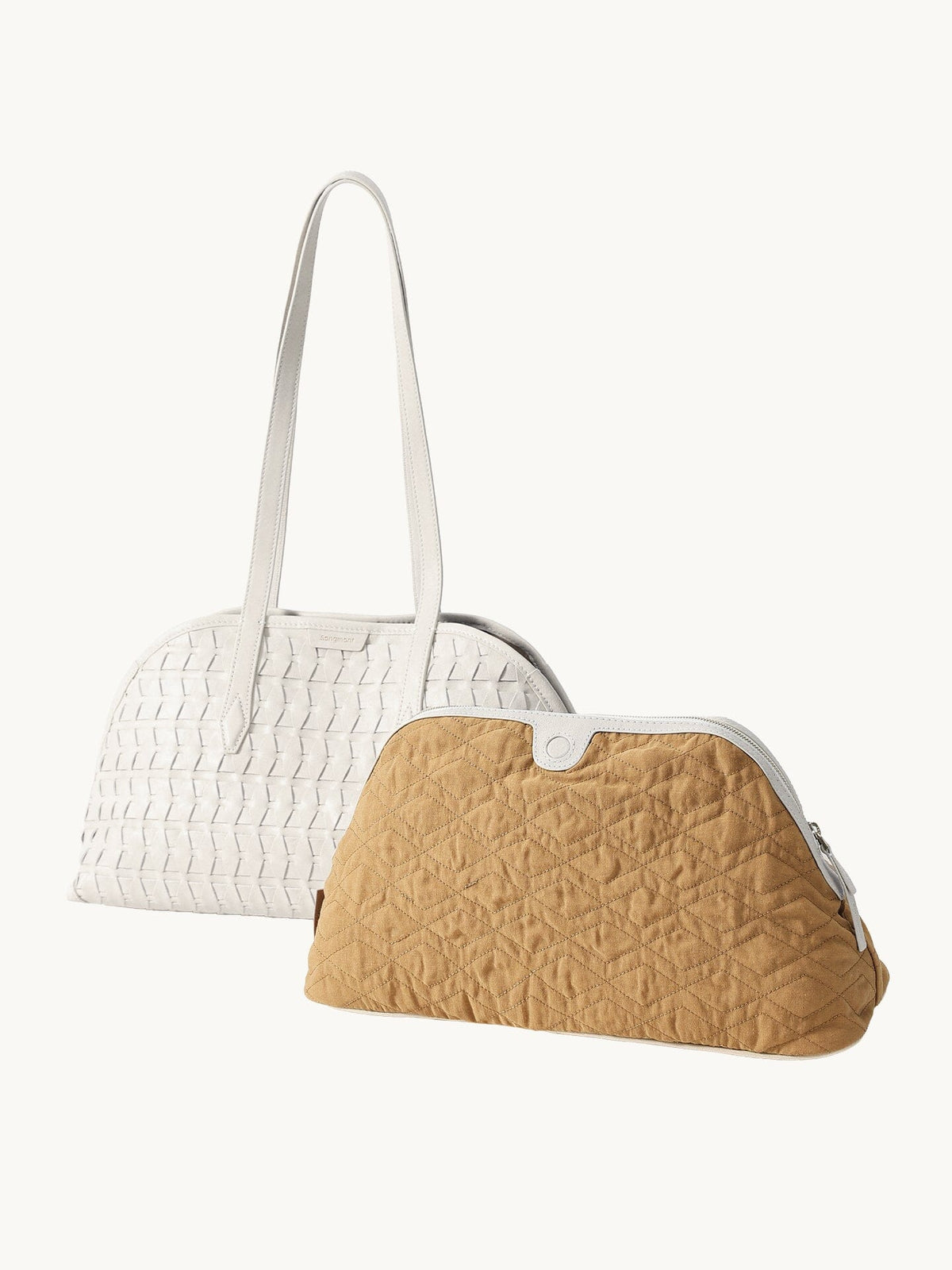 Handbag with lattice shellseeker pattern