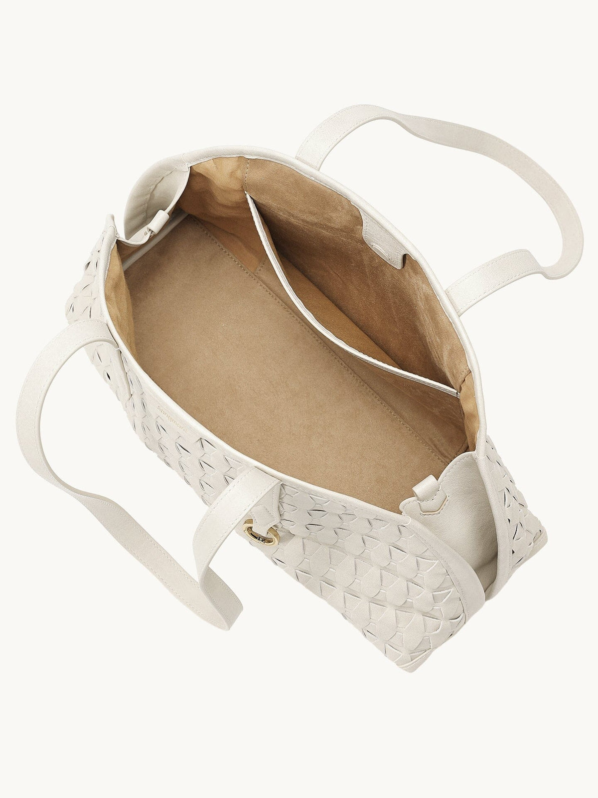Handbag with lattice shellseeker pattern